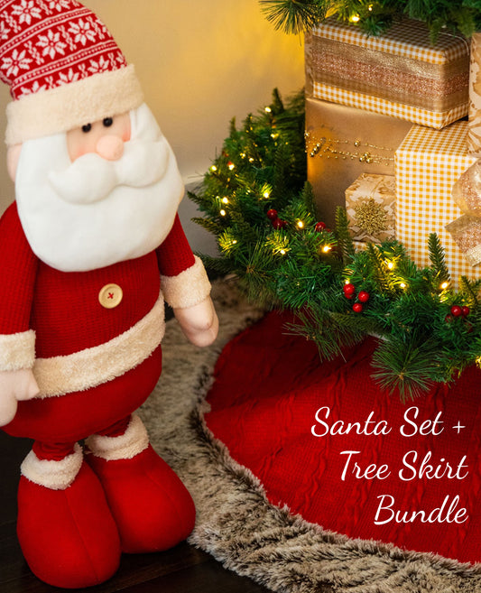 Tree Skirt & Santa Set - BUNDLE OFFER! SAVE 45%
